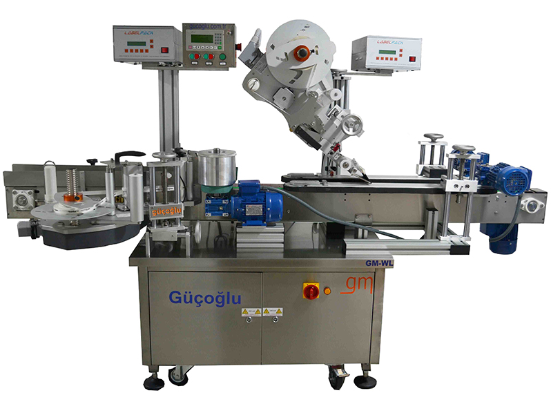 PISTON DOUBLE SIDED LABELING MACHINE ( Partial or Full Wrap / Top Surface Labeling Machine GML / P - 140 / 250 )