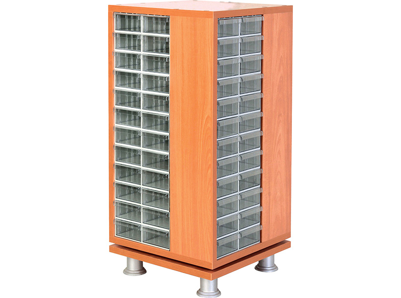 Rotating Wooden Cabinet With Drawers SD 202