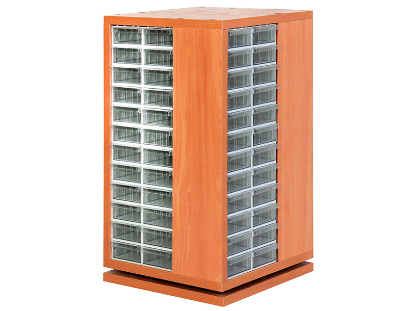 Rotating Wooden Cabinet With Drawers SD 102